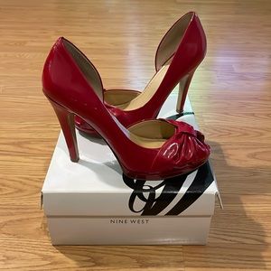 Nine West Red Peep Toe Heel